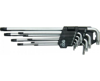 Serie 9 Chiavi Torx T10-T50 con foro sul lato lungo BGS
