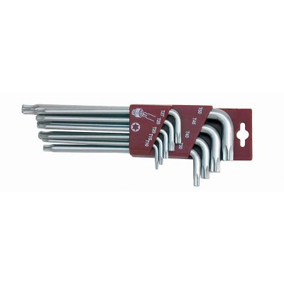Serie 9 chiavi TORX con estremita' sferica BALL POINT tipo lungo FERMEC