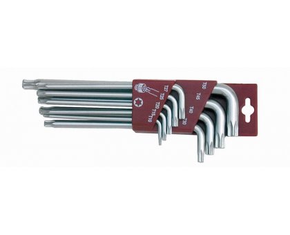 Serie 9 chiavi TORX con estremita' sferica BALL POINT tipo lungo FERMEC