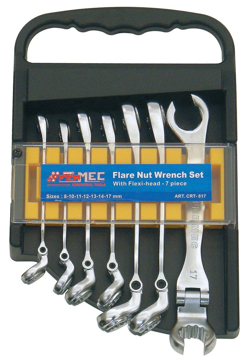 Serie 7 pz chiavi snodate esagonali-poligonali FERMEC CRT