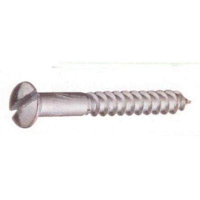 Viti per legno mm 4,0 x 45 in ferro ottonato T.S.C. taglio cacciavite