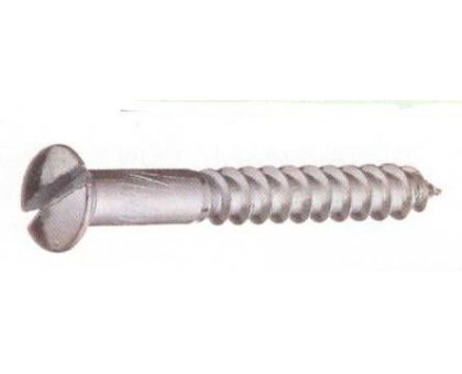 Viti per legno mm 4,0 x 30 in ferro bronzato T.S.C. taglio cacciavite