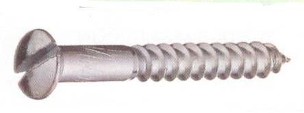 Viti per legno mm 4,5 x 35 in ferro nichelato T.S.C. taglio cacciavite