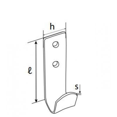 Piastra a gancio multiuso verticale a 2 fori in acciaio zincato