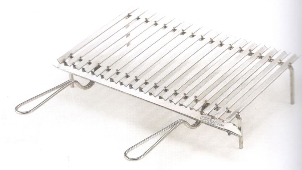 Graticola inox cm 60x40 con piedi , 2 maniglie e raccogliunto