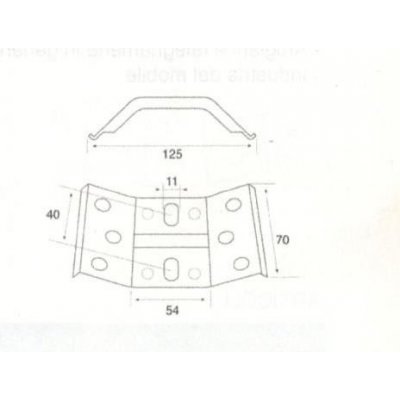 Piastra ad angolo per tavoli rinforzata in ferro zincato