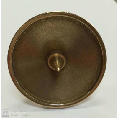 Piedino ottone 10 MA x 60 mm con puntale e filetto registrabile