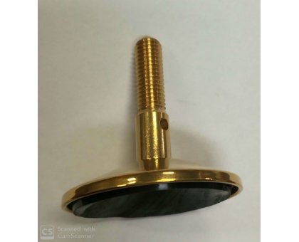 Piedino ottone 10 MA x 60 mm con gomma registrabile