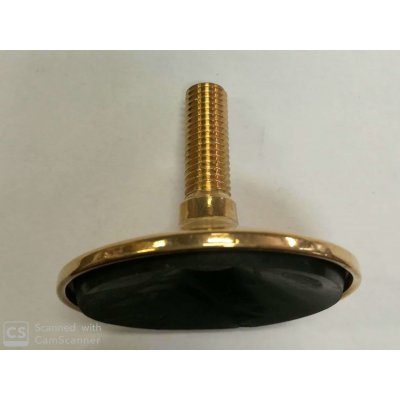 Piedino ottone 10 MA x 60 mm fisso con gomma