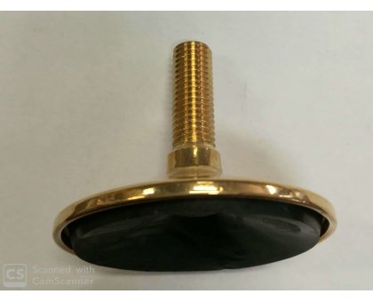Piedino ottone 10 MA x 60 mm fisso con gomma