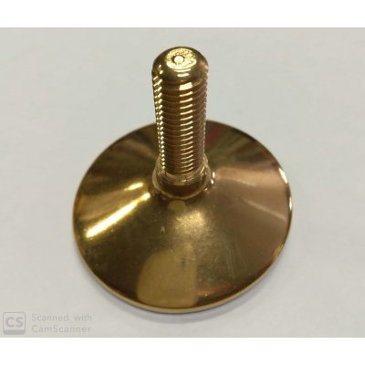 Piedino ottone 10 MA x 60 mm fisso con gomma