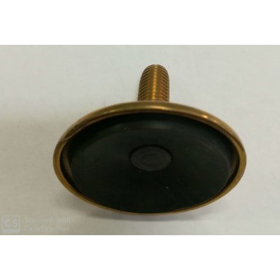 Piedino ottone 10 MA x 50 mm fisso con gomma