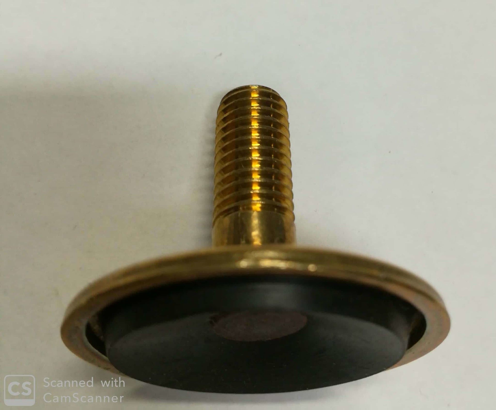 Piedino ottone 10 MA x 40 mm fisso con gomma