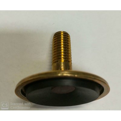 Piedino ottone 10 MA x 40 mm fisso con gomma