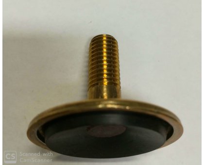 Piedino ottone 10 MA x 40 mm fisso con gomma