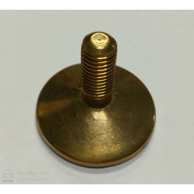 Piedino ottone 10 MA x 40 mm fisso con gomma