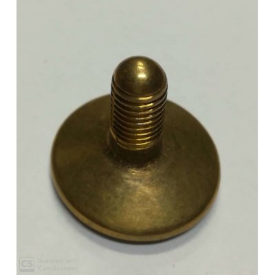Piedino ottone 10 MA x 35 mm fisso con gomma