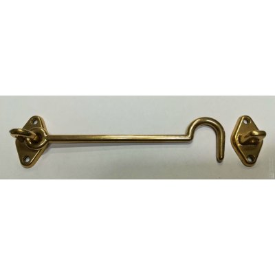 Gancio fermapersiane mm 140 in ottone lucido