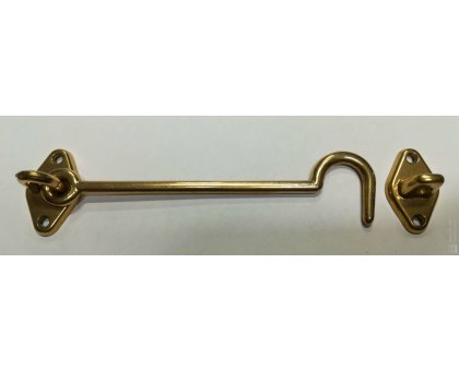 Gancio fermapersiane mm 140 in ottone lucido