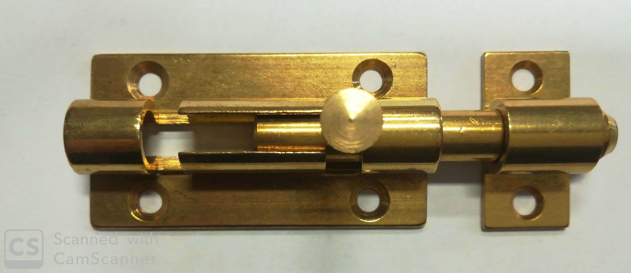 Catenacciolo ottone mm 60+15 asta tonda con fermo