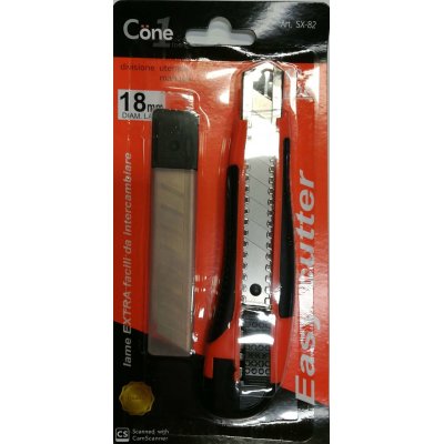Cutter taglierino mm 18 con 5 lame mm omaggio
