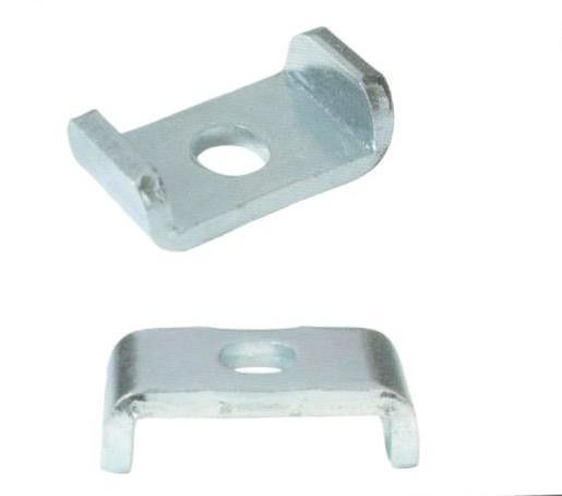 Piastra ad U mm 18 x 32 con asola zincata