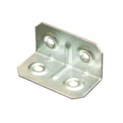 Piastrina piegata mm 20 x 20 largezza mm 40 zincata