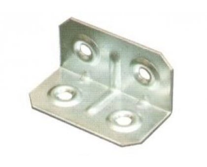 Piastrina piegata mm 20 x 20 largezza mm 40 zincata