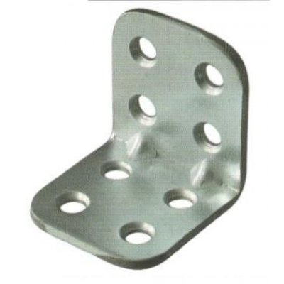 Piastrina pesante ad angolo mm 30 x 30 in ferro zincata