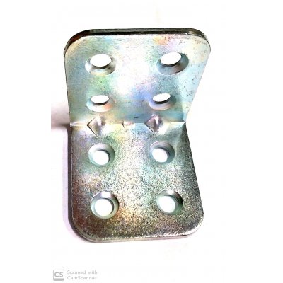 Piastrina pesante ad angolo mm 30 x 30 in ferro zincata