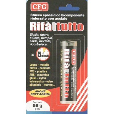 Rifattutto Stucco epossidico bicomponente rinforzato con acciaio