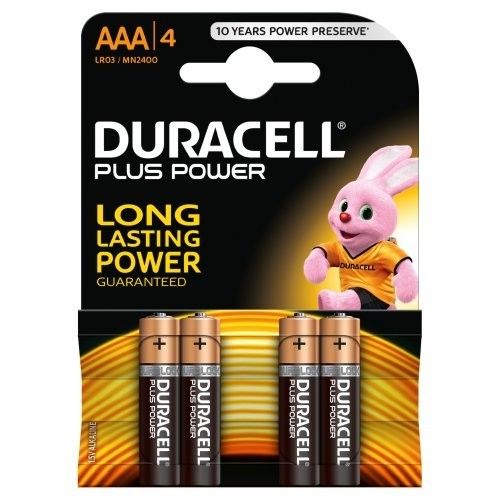 Batterie ministilo AAA DURACELL PLUS POWER conf. pz 4