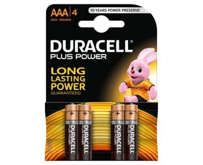 Batterie ministilo AAA DURACELL PLUS POWER conf. pz 4
