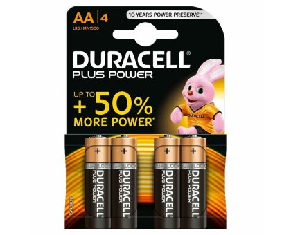 Batterie stilo AA DURACELL PLUS POWER conf. pz 4
