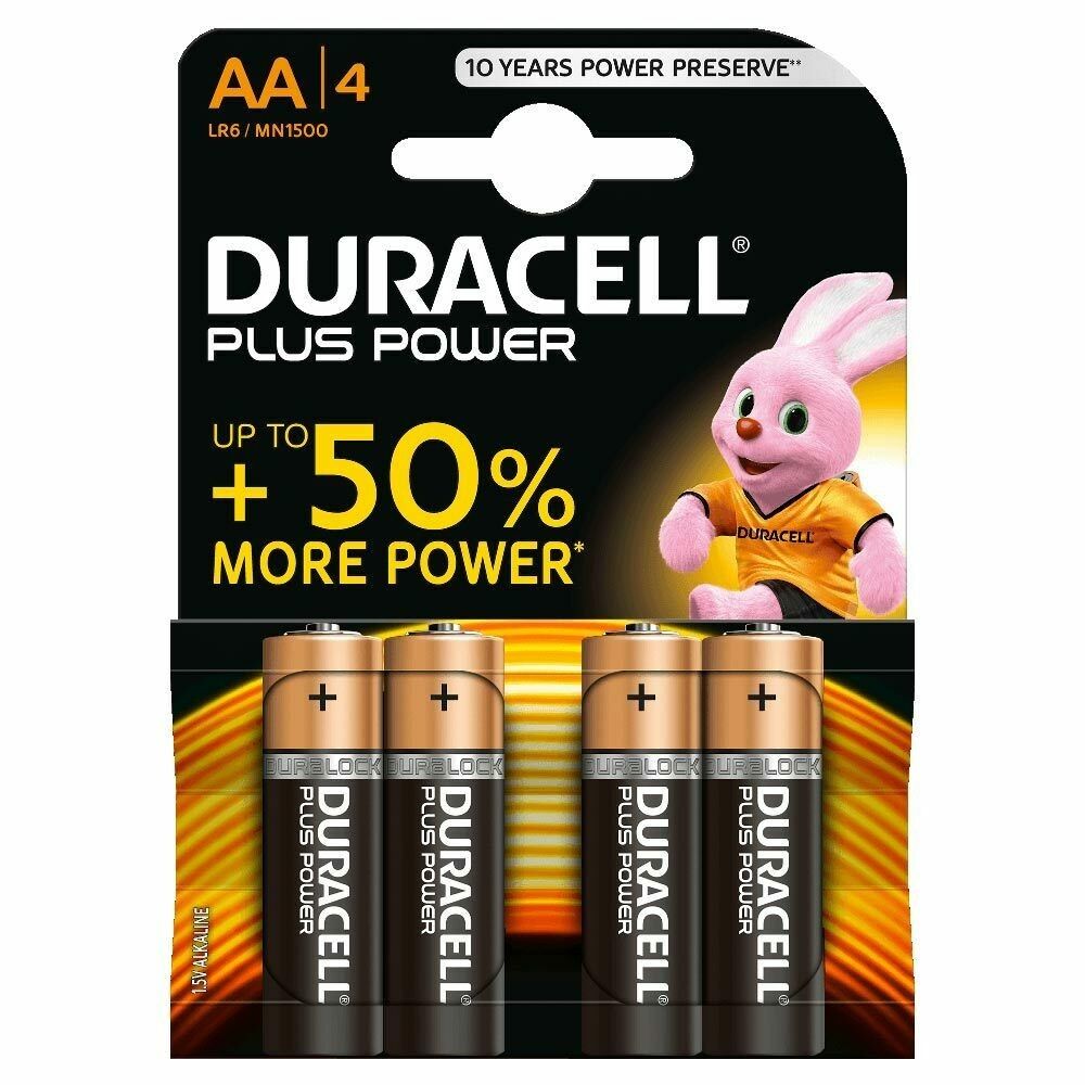Batterie stilo AA DURACELL PLUS POWER conf. pz 4