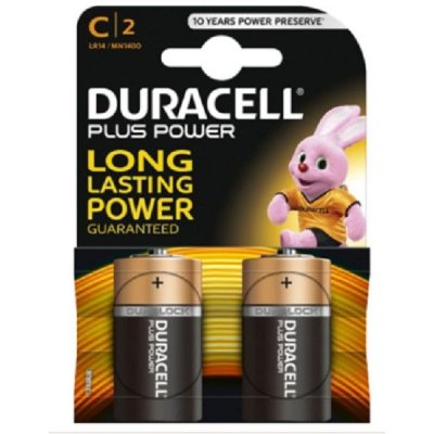Batterie mezza torcia C DURACELL PLUS POWER conf. pz 2
