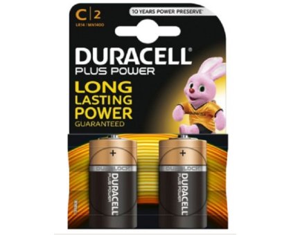Batterie mezza torcia C DURACELL PLUS POWER conf. pz 2