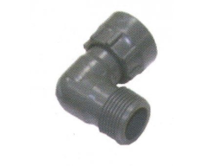 Raccordo per collettore a GOMITO 1' F x 1' M in PVC Rain