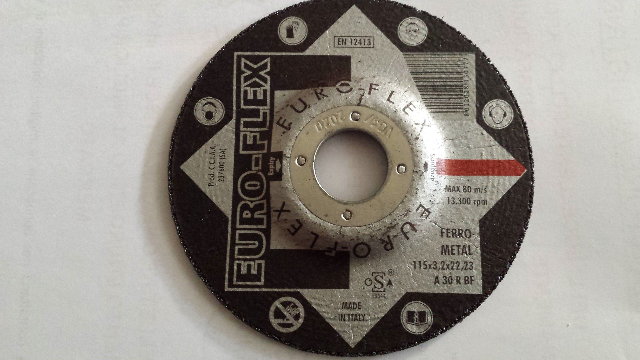 Disco per sbavatura metalli Ø 115 x 6,4 mm foro 22,23