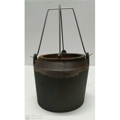 Pentola in ghisa per scaldare colla a bagnomaria