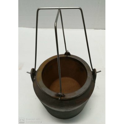 Pentola in ghisa per scaldare colla a bagnomaria