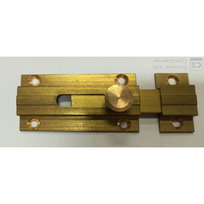 Catenaccio sagomato piatto mm 60 in ottone base 31 mm
