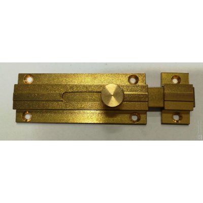 Catenaccio sagomato piatto mm 80 in ottone base 31 mm