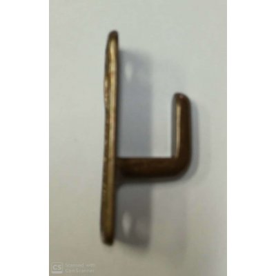 Tavellino ottone LISCIO bronzato con incontro sporgenza mm 15