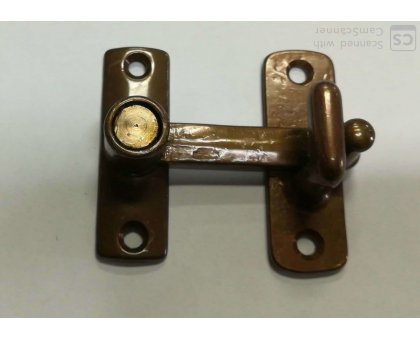Tavellino ottone LISCIO bronzato con incontro sporgenza mm 15