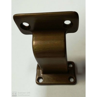 Supporto corrimano a base piana ottone bronzato