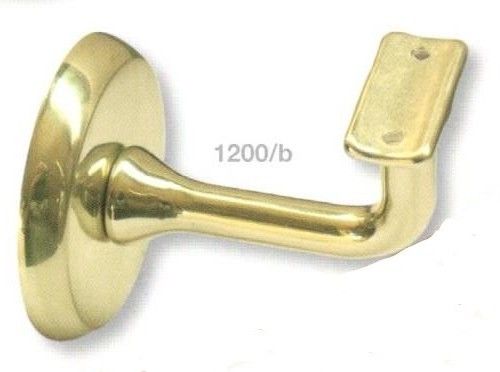 Supporto corrimano con rosetta a base tonda ottone lucido