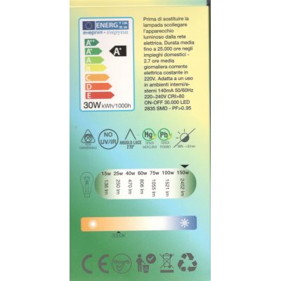 Lampadina LED modello SL 30w E27 3000K
