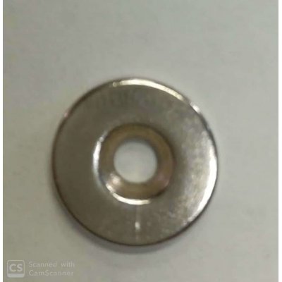Calamita neodimio tonda mm 12 x 2 con foro svasato Ø mm 3,2