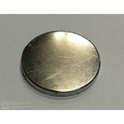 Calamita neodimio tonda mm 40 x 4 forza Kg 9,6